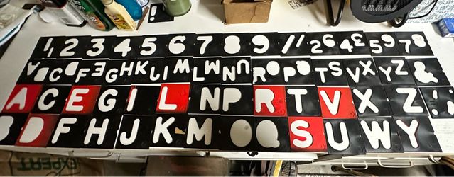 Numbers & Letters Stencil Set
