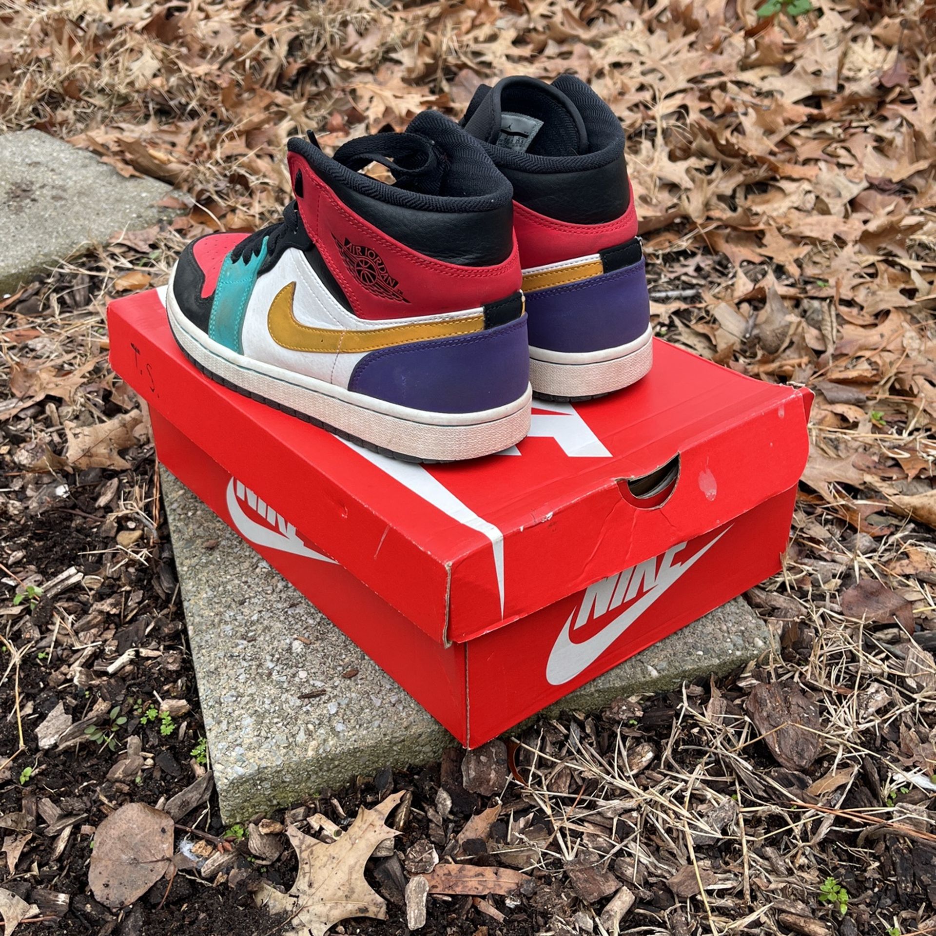 Jordan 1 Mid Bread Multi-Colors