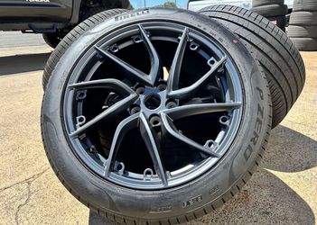 4x 2026 Tesla Model S 2024 2025 19" OEM Wheels Rims Magnetite PIRELLI 100% TPMS 255-45-19 285-40-19
