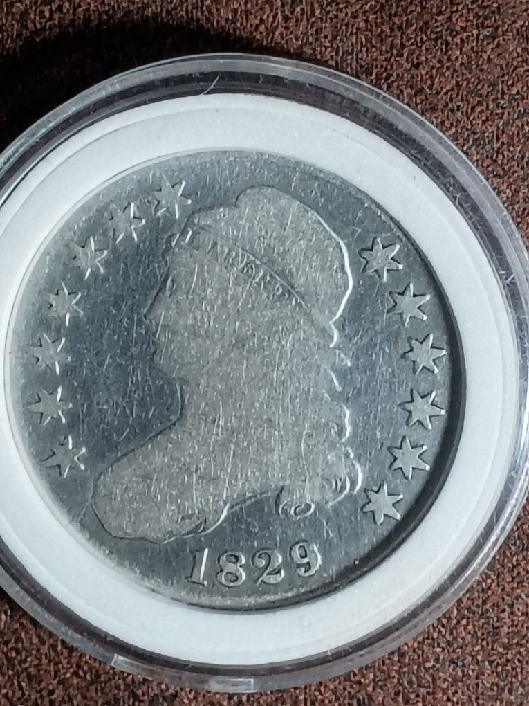 1829 Capped Bust Woman 50 Cent Silver Coin