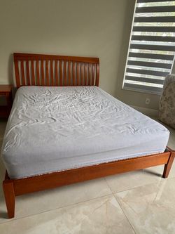 Solid Wood Bed Frame – Futon Company – Rich Cherry Finish