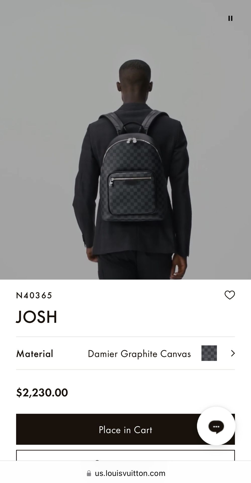Preloved Louis Vuitton Damier Graphite Giant Josh Backpack DQQBTH6