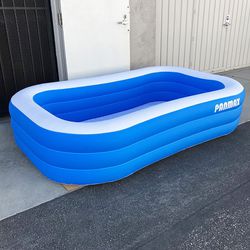 (New in Box) $25 Inflatable Pool for Kids, 95x56x22” Swimming Pool for Outdoor, Garden, Backyard, Summer Water Party 