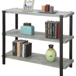New in Box Solid Wood and Heavy duty Metal Frame Console Table/Bookcase