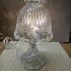 Princess House glass lamp 10" tall