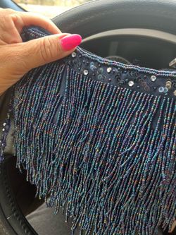Beaded purse- blue