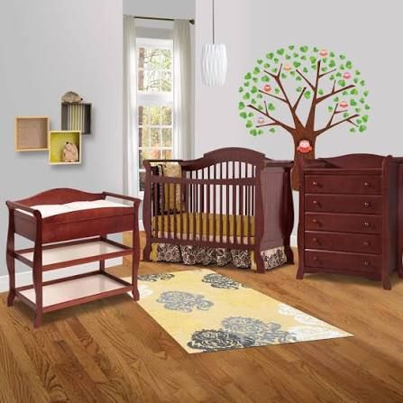 Crib and changing table