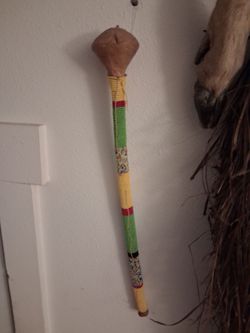 Beaded African Knobkerrie Walking Stick