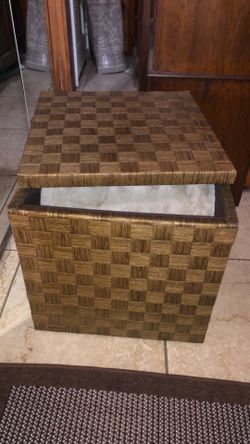 Storage square compartment/ foot stool , brown