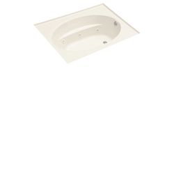 Kohler K-1114-R-47; Windward (R) 6' whirlpool with three-side integral flange and right-hand drain; in Almond; 