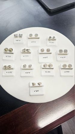 14k Diamond Earrings (Prices On Pictures)