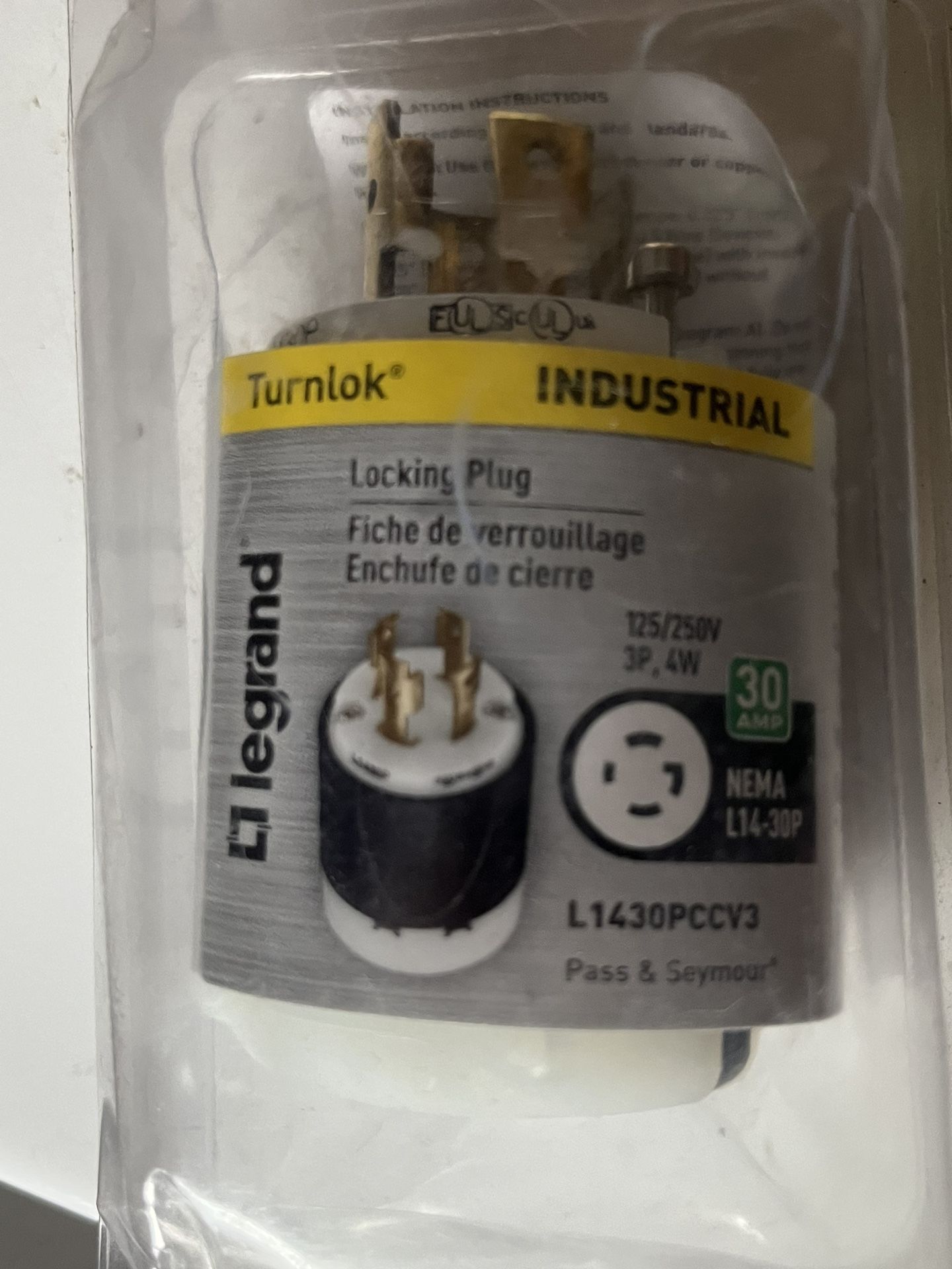 Legrand  L1430PCCV3  30-amp 125volt/235volt Plug