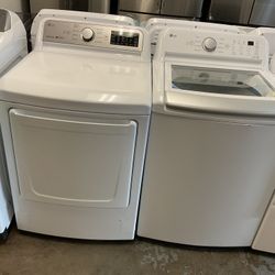 Lg Washer With Agitator  4.8 Cu Ft And Dryer Gas 