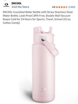 Pink Encool Insulated Water Bottle 