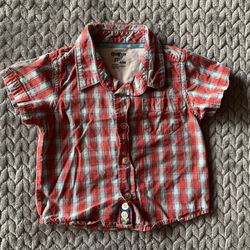 Plaid Button Down Shirt from OshKosh B'gosh in 6-9M