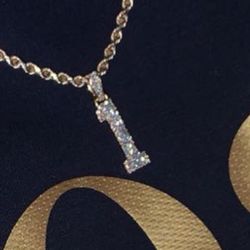 10k Diamond #1 Pendant