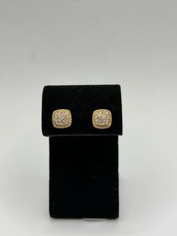 Gold diamond earring 14k yellow gold