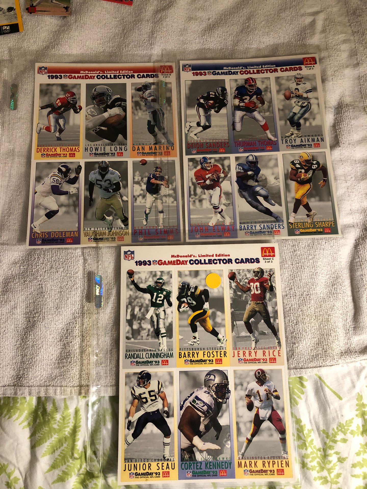Game Day special edition football card set