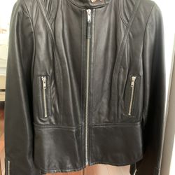 Black Leather Moto Jacket