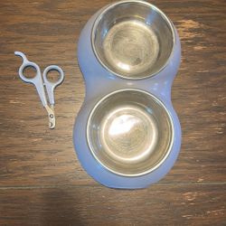 Pet Bowl + Cats Nail Clippers