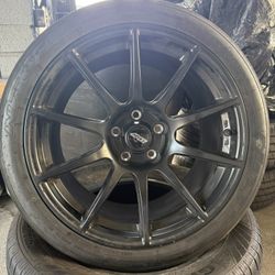 APEX 18×10J Wheels + Nitto Tires – Matte Black – Wide Performance Set