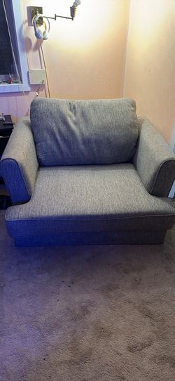 Extra large grey arm chair