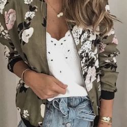Floral Bomber Jacket