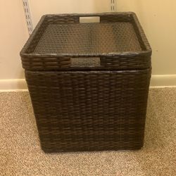 Rattan Indoor/Outdoor Accent Table.          Good