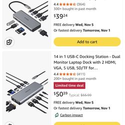 MOKiN 10Gbps USB C Hub Ethernet, 7 in 1 USB C Adapter for MacBook Pro/Air with 4K@60HZ HDMI, 3*USB-C 10Gbps Data, RJ45, USB 2.0, 100W PD, USB C Dongle