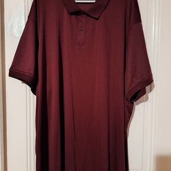 MENS 4X MAROON COLLARED POLO