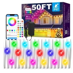 Permanent Outdoor Lights,50ft RGB Eaves Lights with App & Remote Control, Out...