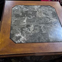 Marble Top Coffee Table And End Table 