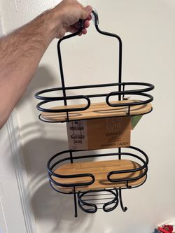 Eco Luxe Home Bamboo Hanging Shower Caddy