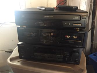 6 CD changer, dual tape deck and radio