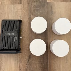 Google Mesh WiFi System + Netgear CM1100 Modem