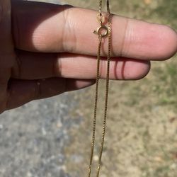 Nice 14k Gold Venetian Box Link 20” Necklace 3.8grams 