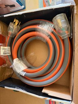 RIDGID 25 ft. 10/4 Heavy Duty Outdoor L14-30 Amp Generator Extension Cord