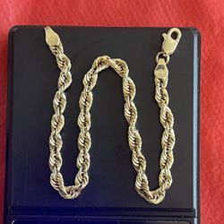 10k Gold Rope Bracelet 