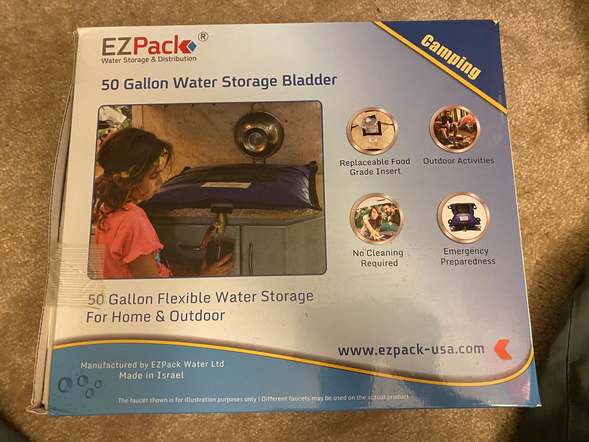 50 Gallon Water Bladder, Water Storage