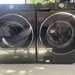 Samsung Front Load Washer & Gas Dryer Set – Metallic Black  