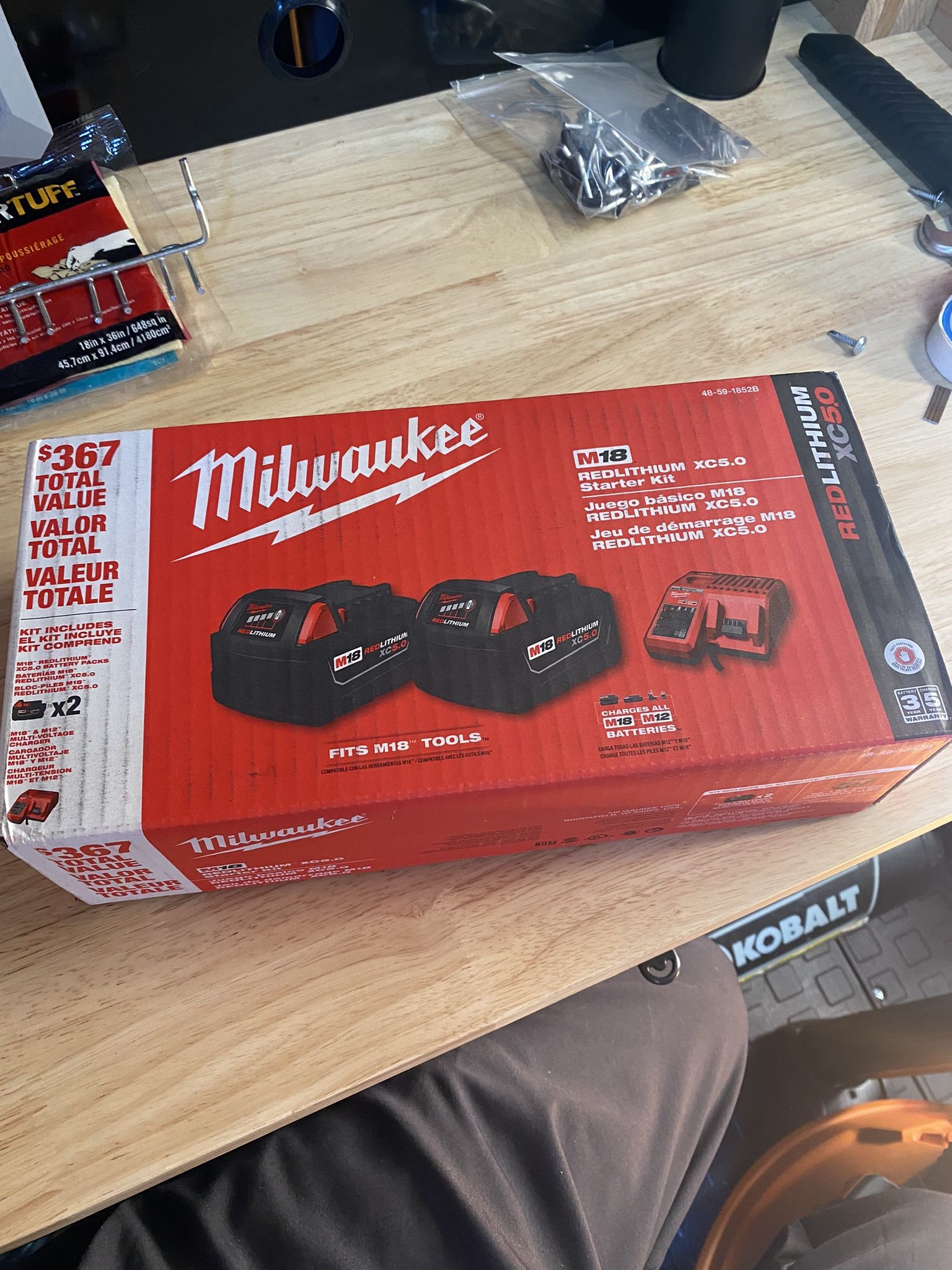 Milwaukee M18 5.0 Batteries and Charger