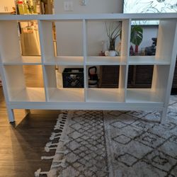 Kallax Shelf with Stand and Branad Storage Baskets