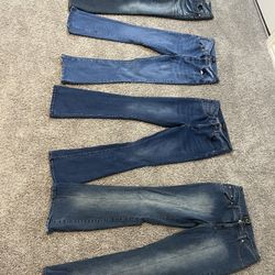 Jeans Son 4 Por $15 Talla 7 Para Mujer