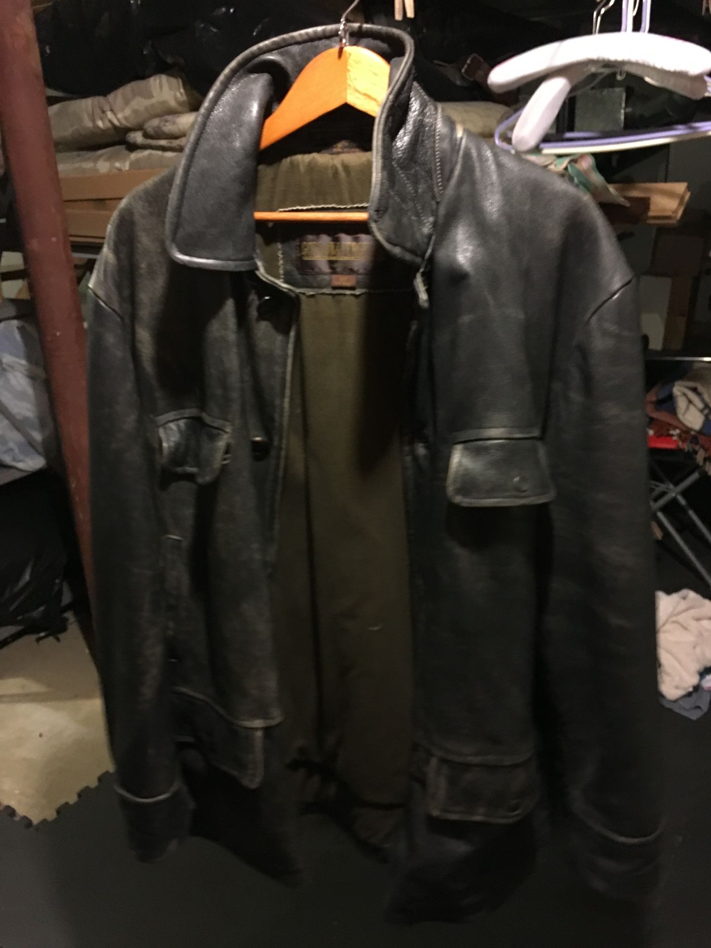 Heavy leather Coat