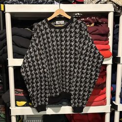 Vintage 90s Knitted Multi Color Mens Large Sweater 