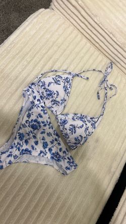 Blue and white floral