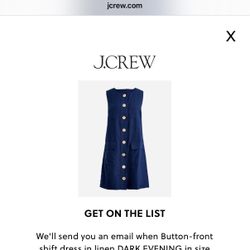 J Crew Linen Shift Dress Petite XXS Navy