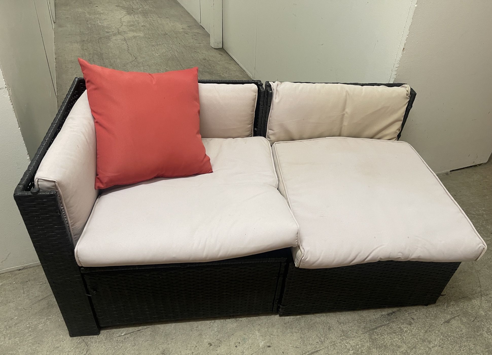 Outdoor Patio Armless Sofa (2pcs)