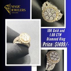 10K Gold Natural Diamond Ring – 1.00 CTW