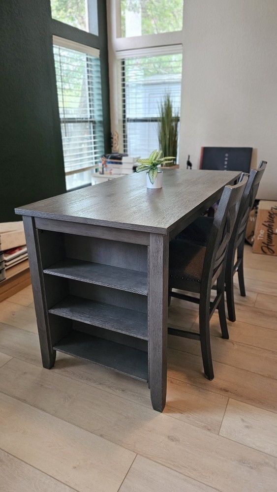 Caitbrook Counter Height Dining Table w/ 2 Chairs and 2 Barstools
